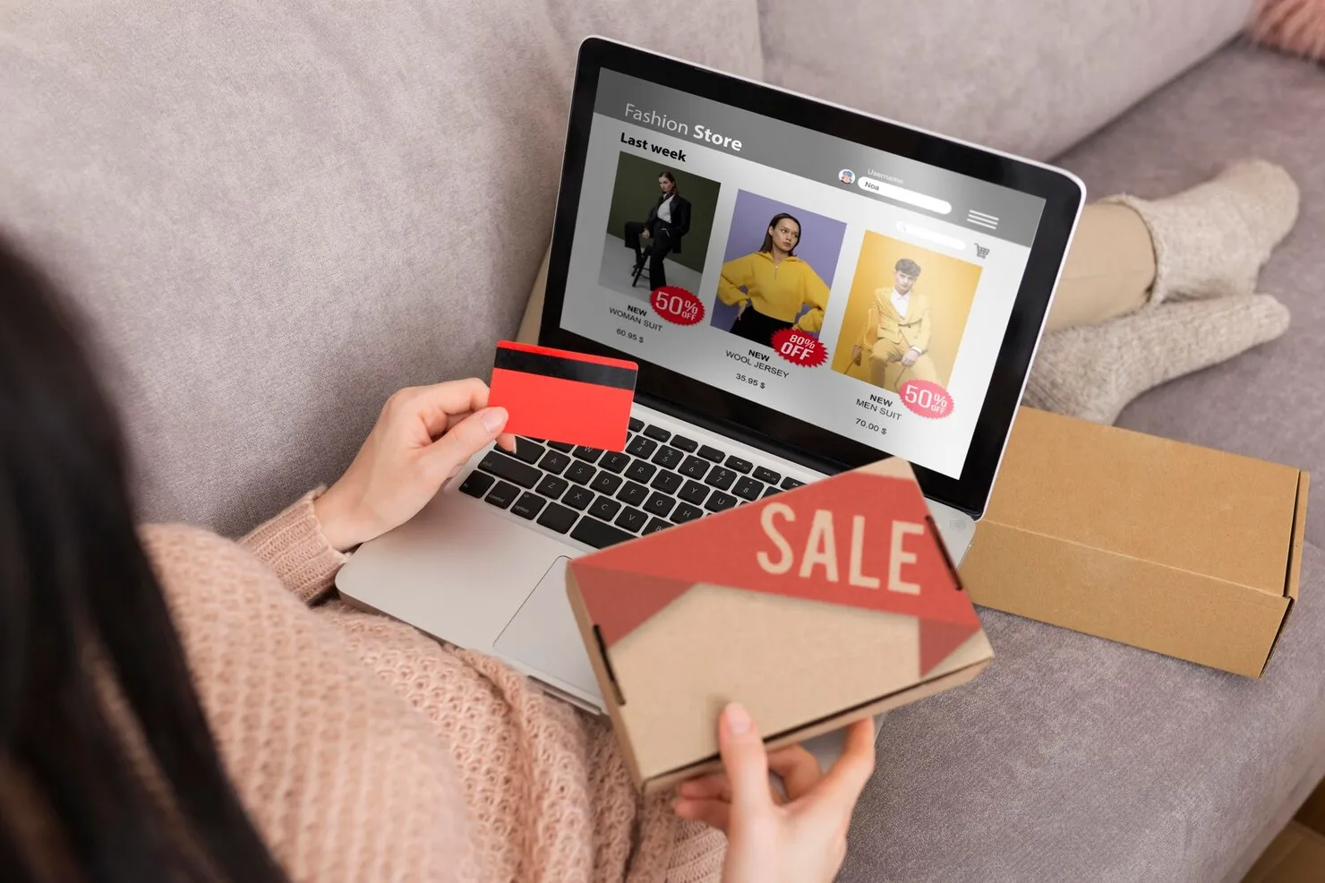 Consumer Checking a Retailer
